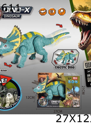 DINO-X Sound Strike Triceratops Spielzeug-Dinosaurier in Display-Box mit Sound-, Licht- und Side-Slashing-Action