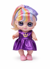 Lila Puppe mit Kinderwagen