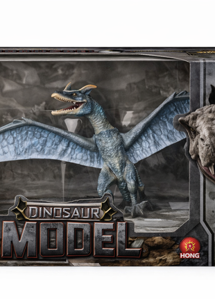 Dinosaurier-Modellset – 4 bewegliche Dino-Figuren (Pteranodon, Brachiosaurus, T-Rex, Styracosaurus)