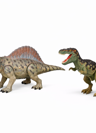 Dinosaurier Figuren-Set mit beweglichen Gelenken & Pflanzenzubehör (3-teilig)