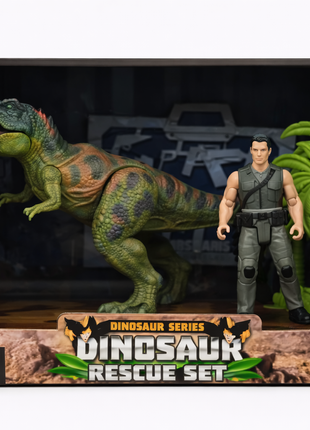 Dinosaur Rescue Set – Dino-Spielset mit Figur & Dschungel-Zubehör (sortiert)
