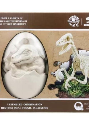 DIY Tyrannosaurus Rex Fossil-Ei Ausgrabungsset mit Dino-Skelett zum Zusammenbauen (ab 3 Jahren)