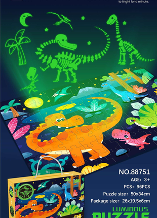 Leuchtendes Dinosaurier-Puzzle für nächtlichen Spielspaß