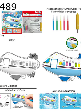 Kreatives DIY Amphibienflugzeug zum Ausmalen