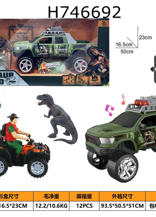 Abenteuerliches Dino-Spielset mit Geländewagen