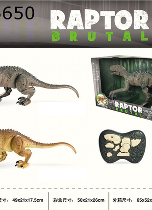 Silberner Ferngesteuerter Velociraptor mit Licht und Sound