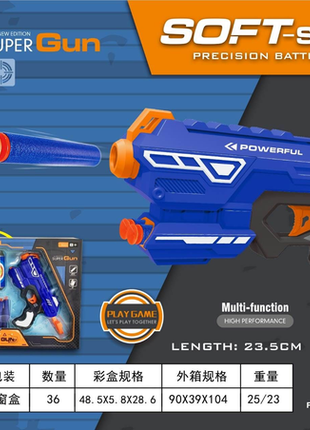 Blau-Orange Soft-Action Spielzeugpistole