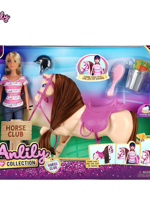 Reiterpuppe mit Pferd und Zubehör – Anlily Horse Club