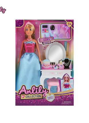 Prinzessin Anziehpuppe mit Schminktisch Set