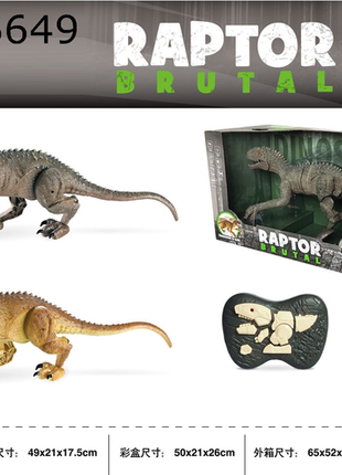 Interaktiver Velociraptor mit Fernbedienung und Soundeffekten
