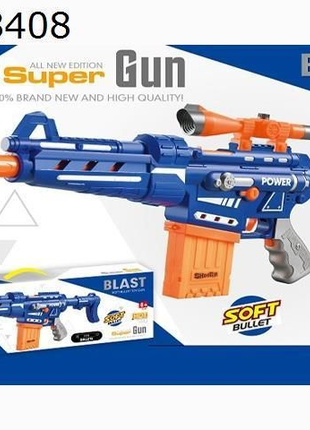 Blauer Soft Bullet Blaster mit Zielfernrohr