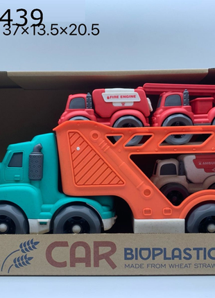Nachhaltiger Bioplastik-Fahrzeugtransporter für Kleinkinder