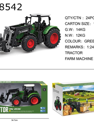 Realistischer Spielzeug-Traktor mit Greifarm