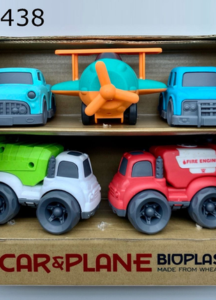 Recycelbare Cartoon-Fahrzeuge aus Bioplastik