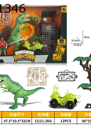 Abenteuerliches Dinosaurier-Spielset mit Baumhaus