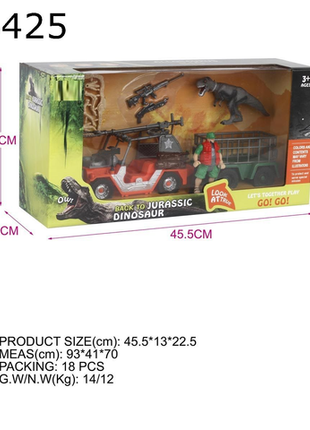 Abenteuer-Dinosaurier-Jeep-Set für Kinder ab 3 Jahren