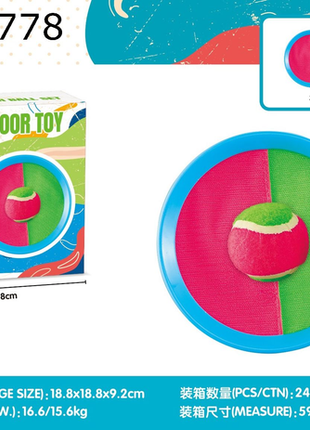 Farbenfrohes Fangspiel mit Klettbällen für Outdoor-Spaß